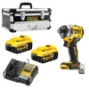 DeWALT 18V XR Brushless Darbeli Vidalama Seti + 2x 5Ah Akü + Şarj Cihazı + Stanley FatMax Metal Çanta