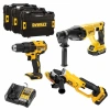 Dewalt DCD777 + DCG412 + DCH133 3’lü Set (2x 4.0Ah XR Akü, Şarj Cihazı, Taşıma Çantaları)