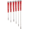 İzeltaş 4500008106 Elektronikçi Tip Klemens Tornavidalar, 6lı, Krom Vanadyum Çelik, Kırmızı