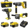 Stanley Fatmax V20 3’lü Akülü El Aleti Seti (Darbeli Matkap + Avuç Taşlama + Kırıcı Delici, 2x4.0Ah Akü, Şarj Cihazı, Çanta)
