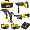 Stanley Fatmax V20 4’lü Set (Darbeli Matkap + Torklu Vidalama + Taşlama + Kırıcı Delici) 2x4.0Ah Akü & Şarj Cihazı