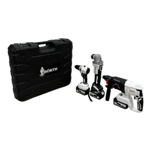 Börth 3-Lü Set Akülü Vidalama & Hilti & Taşlama (3 x 3Ah 21V)