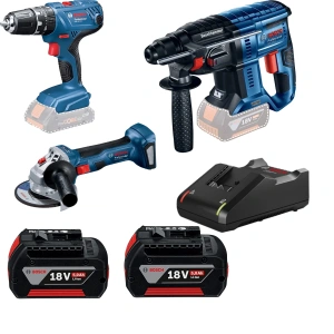 Bosch Professional GSB18V-21-LI + Gws 180-LI + Gbh 180-LI 2X4.0AH Akülü Kombo Kit (ftrz)