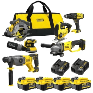 Stanley Fatmax V20 6’lı Akülü Set – 6 Makine, 4 Akü, 2 Şarj Aleti, Çantalı Profesyonel Set