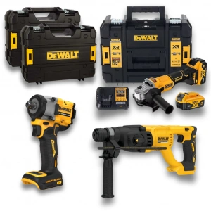DeWalt DCF922 + DCH133 + DCG407 18V XR 3’lü Profesyonel Set (2×4.0Ah Akü + Şarj + TSTAK)