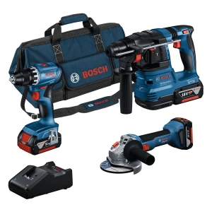 Bosch GSR 18v-45 + Bosch GWS 18v-8 + Bosch GBH 18v-22 3x4.Ah Set 0615A5007L