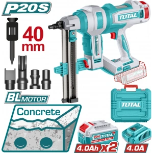 Total LI-ION AKÜLÜ ÇİVİ TABANCASI (TUĞLA-BETON) TCNLI9008E 2x4.0Ah