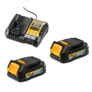 Dewalt DCB1104 Şarj Cihazı ve 2 Adet 18V 1.7Ah Powerstack Akü Seti