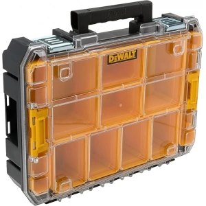 Dewalt TSTAK Organizer (su sıçramalarına karşı korumalı IP54, şeffaf, darbeye dayanıklı polikarbonat kapak, 10 farklı boyutta, 7,8 litre, TSTAK sistemi ile uyumlu)