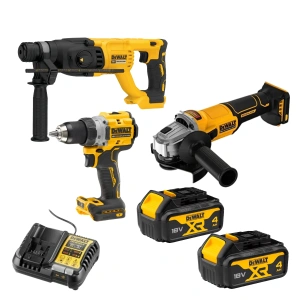 Dewalt DCH133 + DCD800 + DCG407 2x4.0Ah Akülü Profesyonel Set (Çantasız)