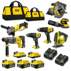 Stanley FatMax SFMCK752TH V20 18V 7’li Profesyonel Akülü Makine Seti – 5 Akü, 2 Hızlı Şarj Cihazı ve 2 Taşıma Çantalı