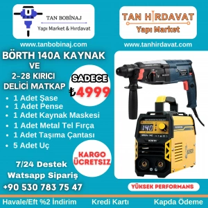 BÖRTH 140 Amper Kaynak Makinesi Ve 2-28 Kırıcı Delici Matkap KAMPANYALI FİYAT !!!