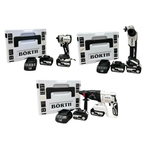 Börth Akülü 3-Lü Set Hilti & Taşlama & Torklu Vidalama