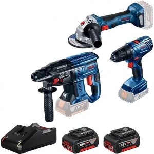 Bosch GBH+GSR+GWS+2X4A+GAL 18V-40+RAFBAG Profesyonel Set