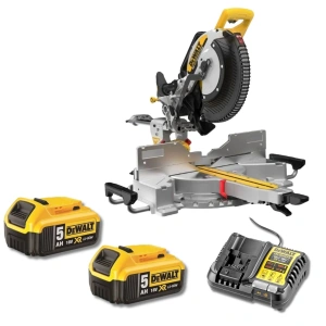 DEWALT DCS782 18V XR 305 mm Akülü Gönye Kesme Makinesi + 2 Adet DCB184 5.0Ah Akü + Şarj Cihazı