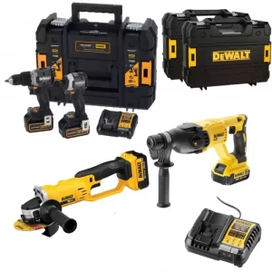 DEWALT x McLaren 18V XR Profesyonel Set (Kırıcı, Taşlama, Vidalama,Torklu, 4 Akü, 3 Çanta)