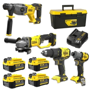 Stanley Fatmax V20 4’lü Akülü El Aletleri Seti (4x4.0Ah Akü + Şarj Cihazı + Taşıma Çantası)