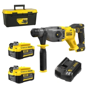 Stanley Fatmax V20 SFMCH900 Şarjlı Kırıcı-Delici Matkap Seti (2x 4.0Ah Akü, Şarj Cihazı ve Çanta)