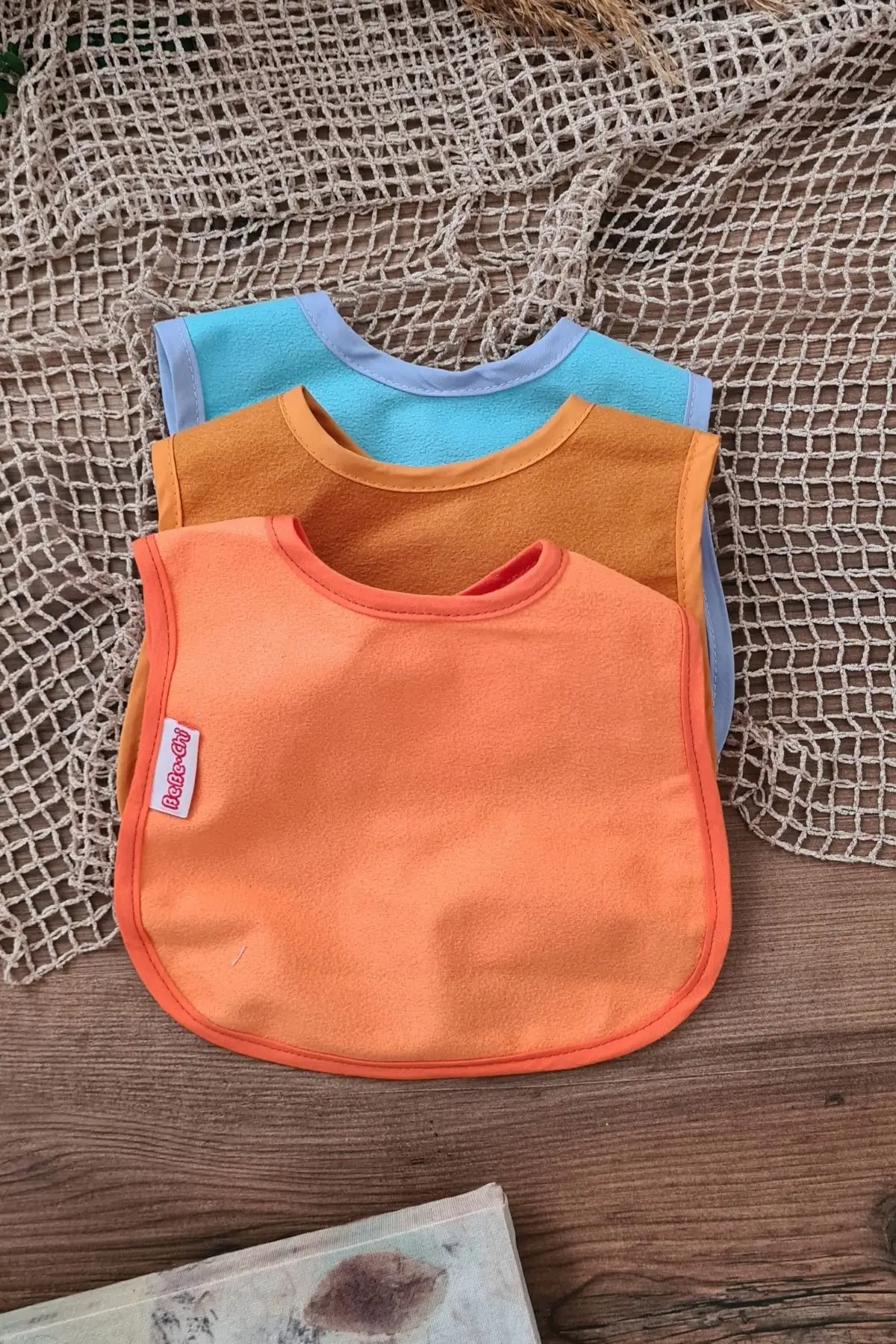3lü Unisex Sıvı Geçirmez Unisex Bebek Mama Önlüğü