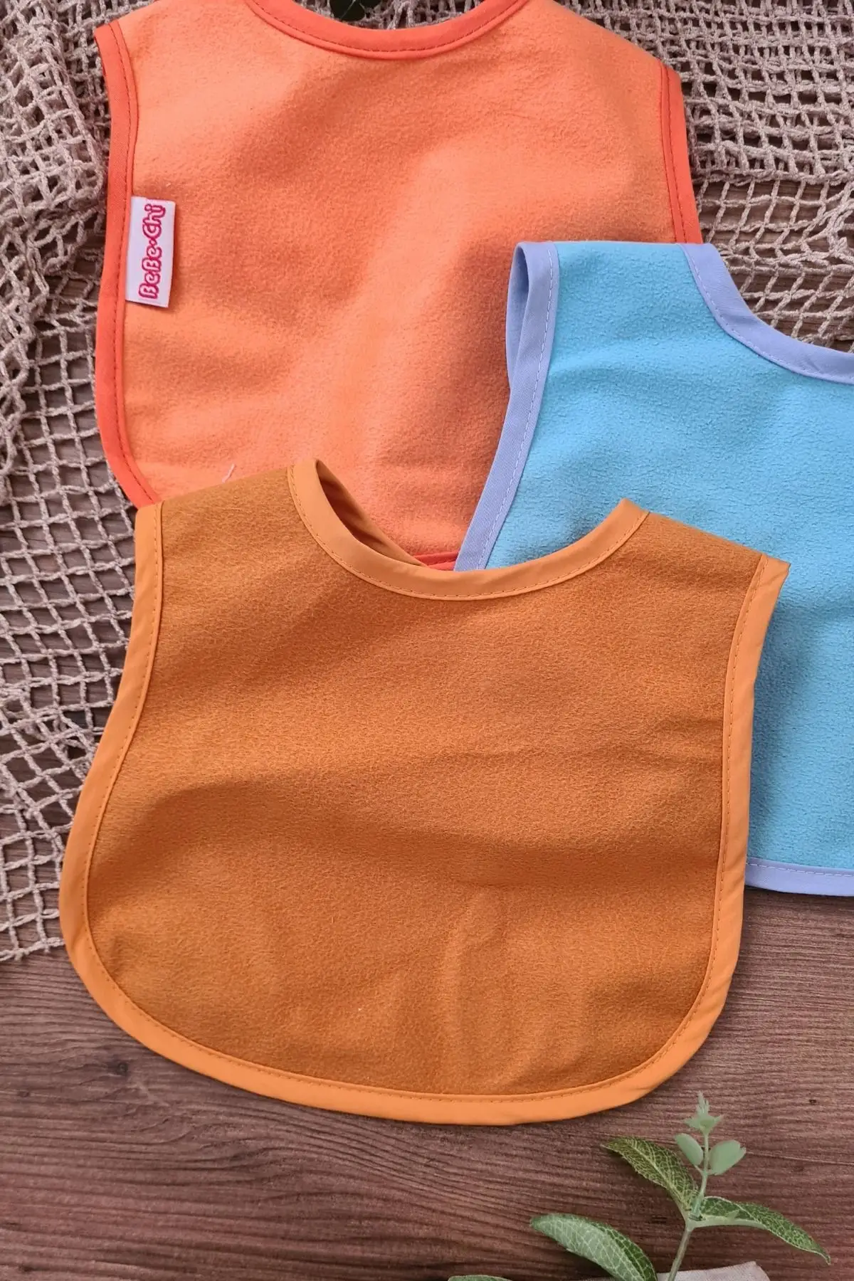 3lü Unisex Sıvı Geçirmez Unisex Bebek Mama Önlüğü