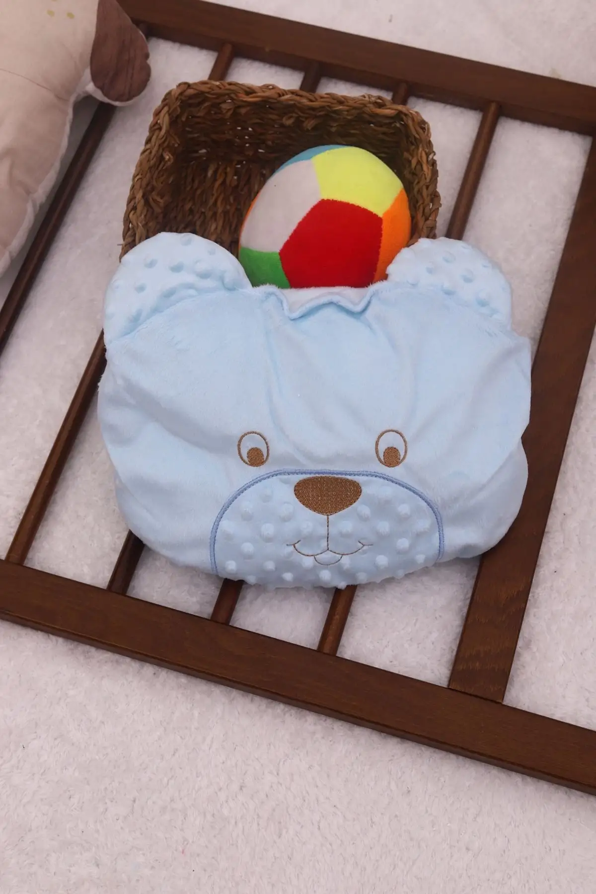 Ayıcık Nakışlı Yastıklı Bebek Alt Açma