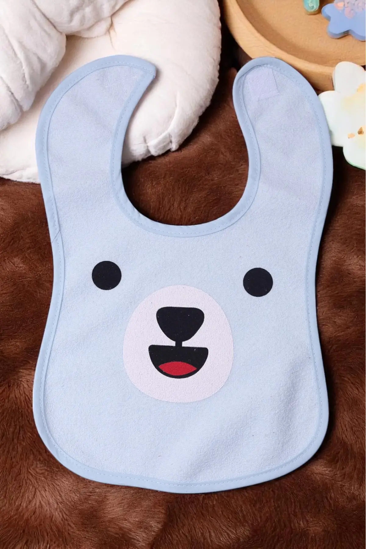 Bear Desenli 3lü Sıvı Geçirmez Bebek Mama Önlüğü 0-18 Ay