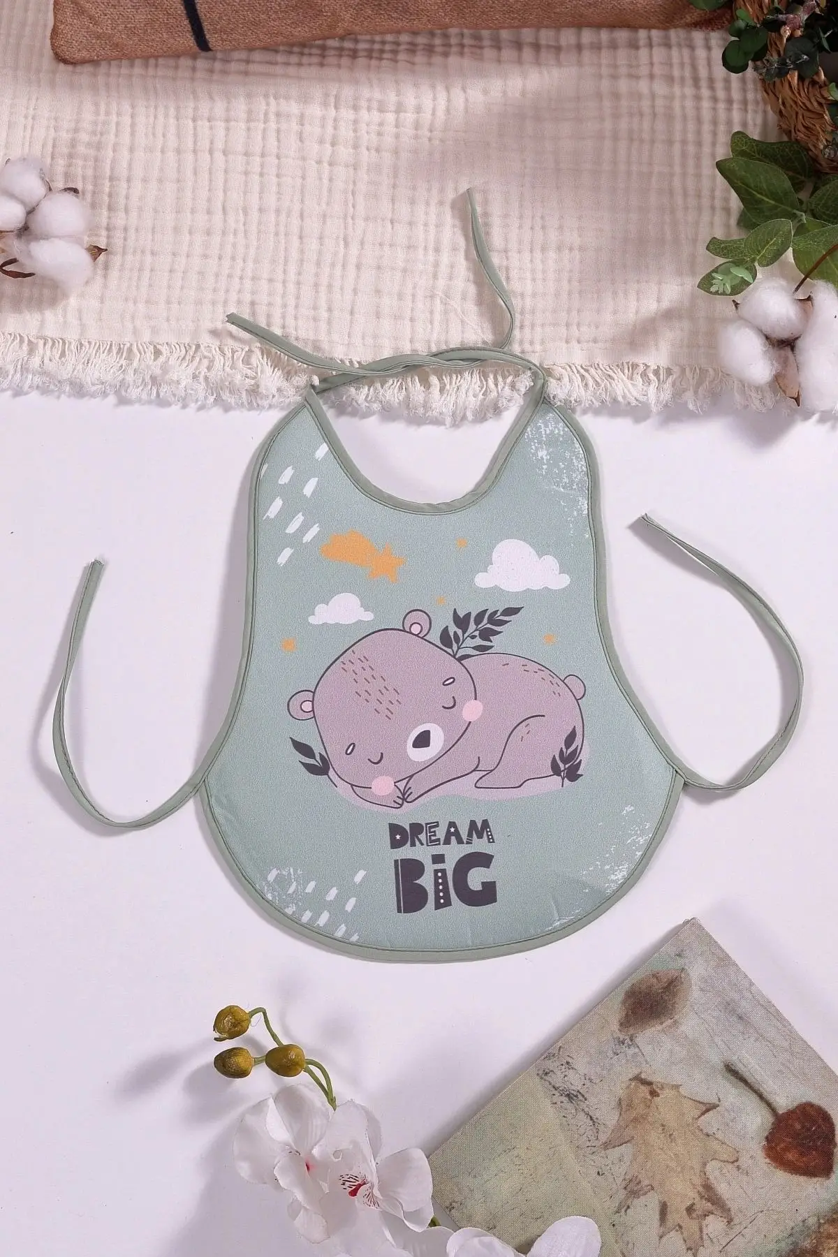 Bear Desenli Sıvı Geçirmez Armut Önlük