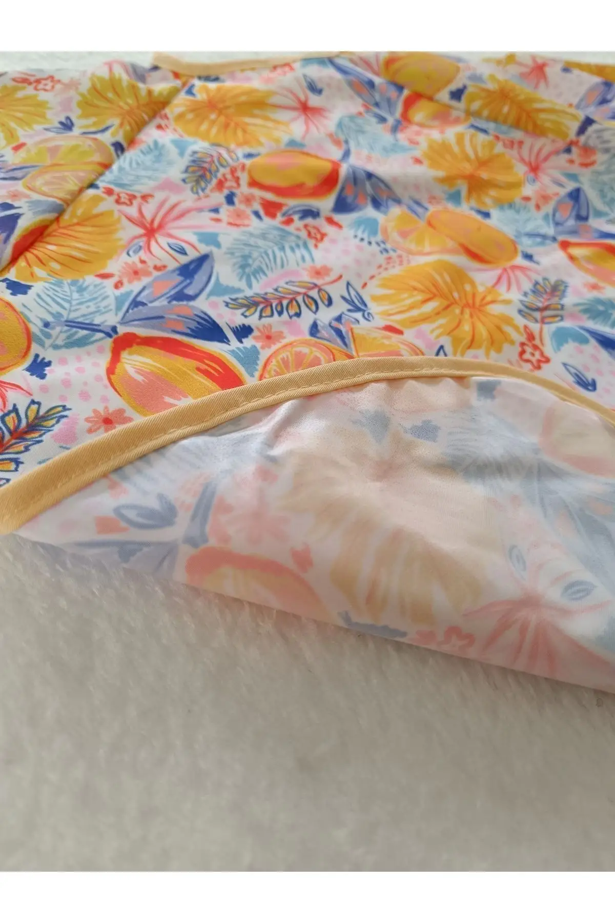 Limon Desenli Su Geçirmez Uzun Kollu Mama Ve Etkinlik Önlüğü 6-24 Ay