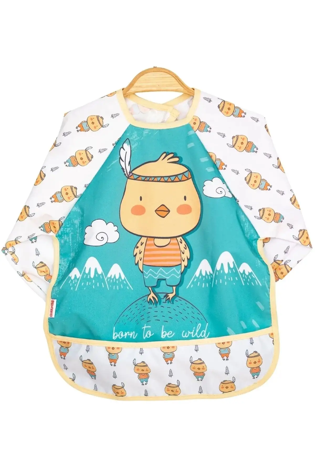 Civciv Desen 4lü Set Eko Sıvı Geçirmez Aktivite Ve Mama Önlüğü Kendi Kutusunda 6-24 Ay