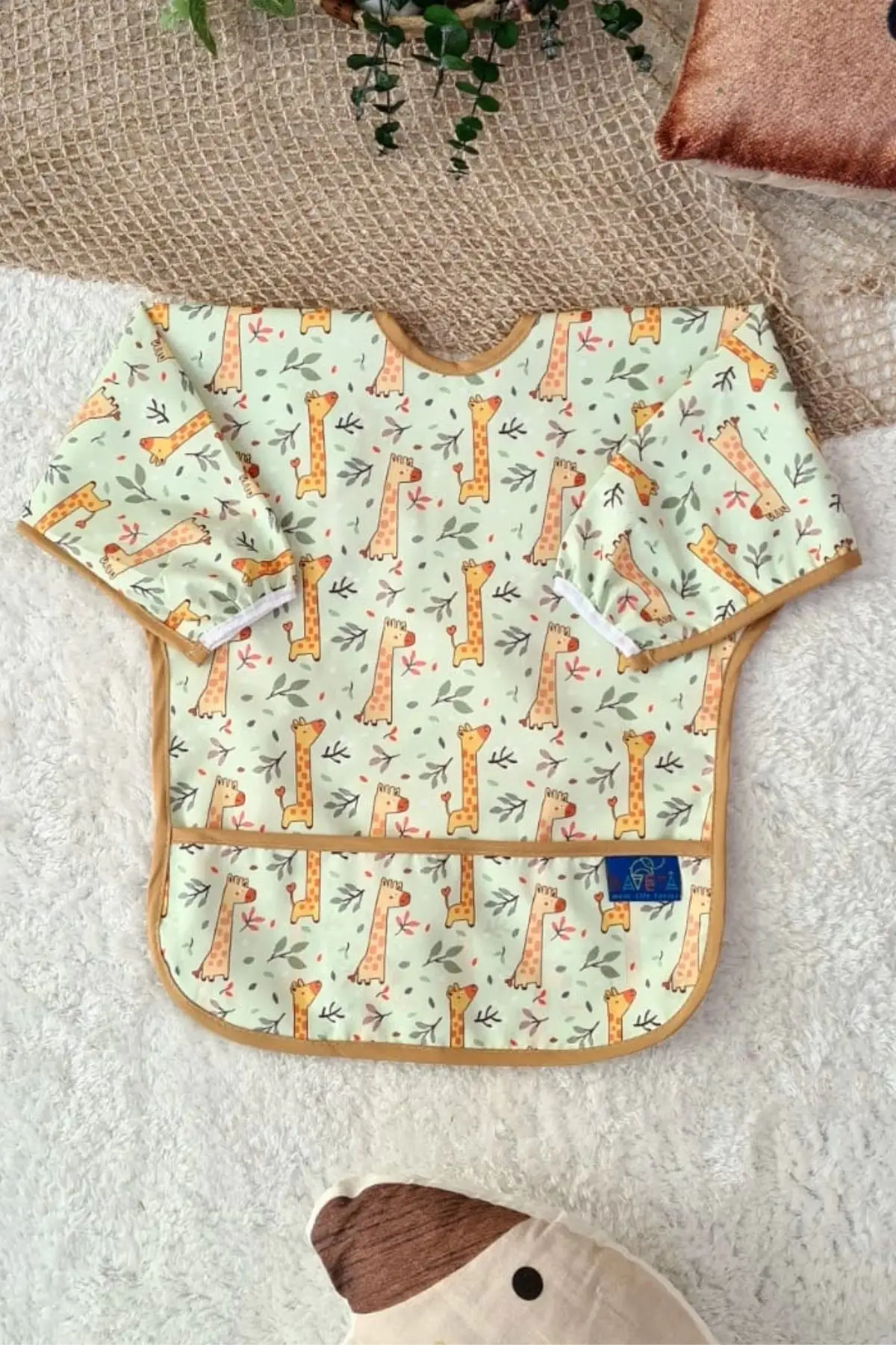 COLOUR ve FOREST Desenli 2li Paket Sıvı Geçirmez Unisex Aktivite ve Mama Önlüğü 6-24 Ay