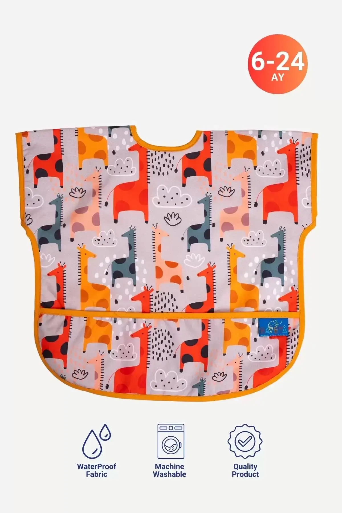 Graffe Kolsuz Sıvı Geçirmez Aktivite Ve Önlüğü 6-24 Ay