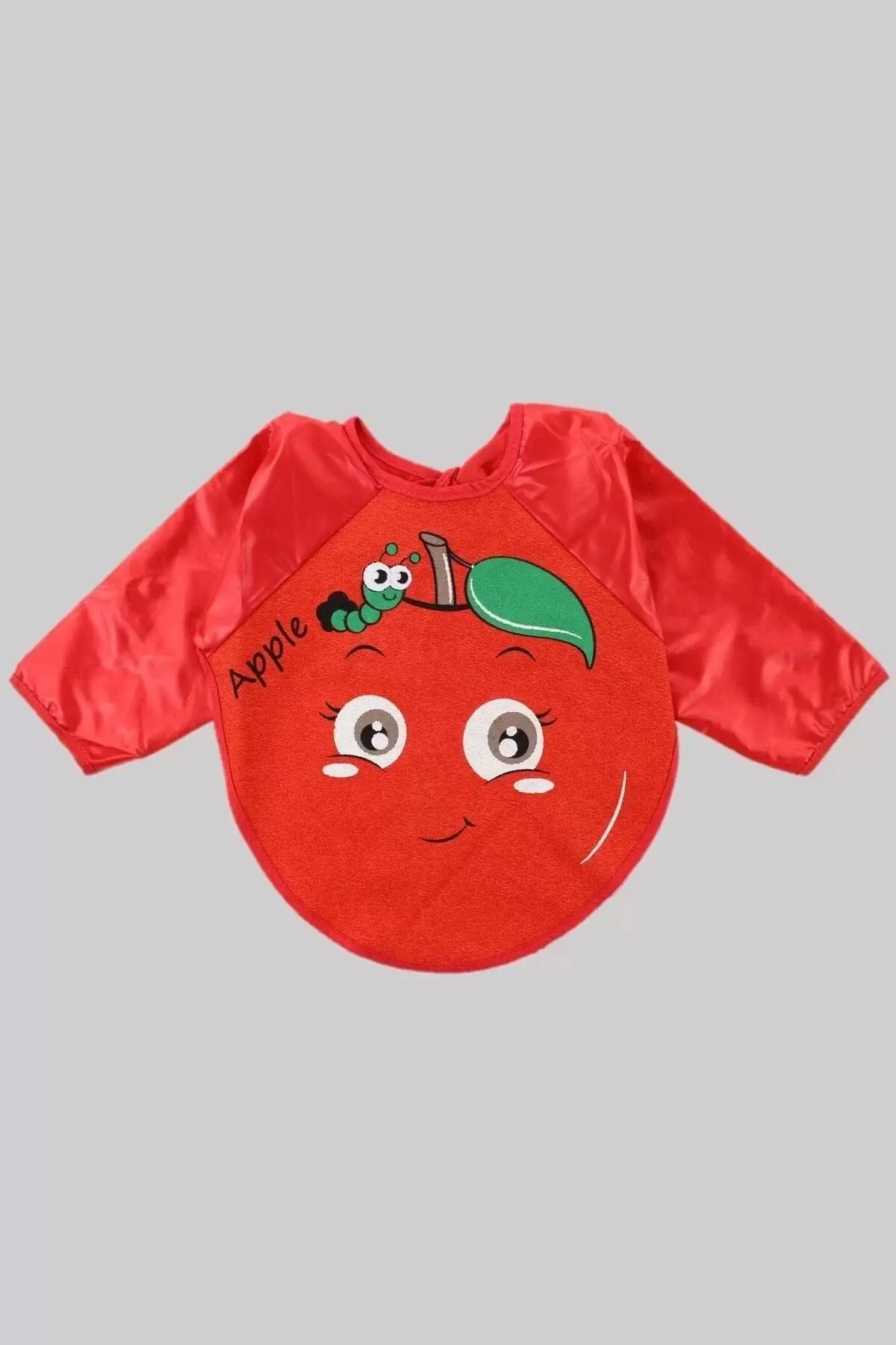 Mevye Desenli Giyilebilen Sıvı Geçirmez Bebek Önlüğü Elma-Limon