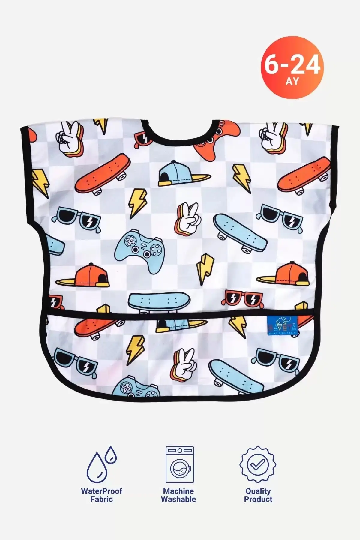 Play Kolsuz Sıvı Geçirmez Aktivite Ve Önlüğü 6-24 Ay