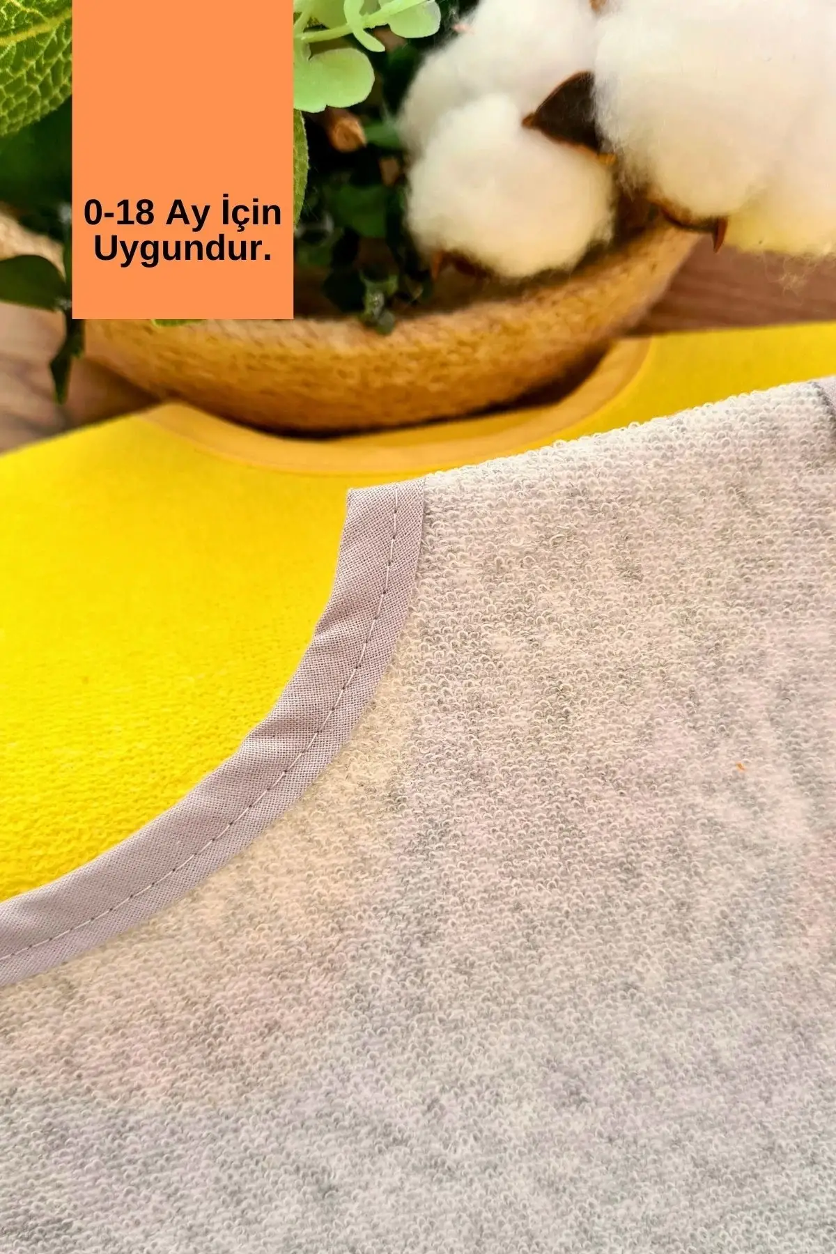 Pratik 3lü Sıvı Geçirmez Mama Önlüğü 0-18 Ay