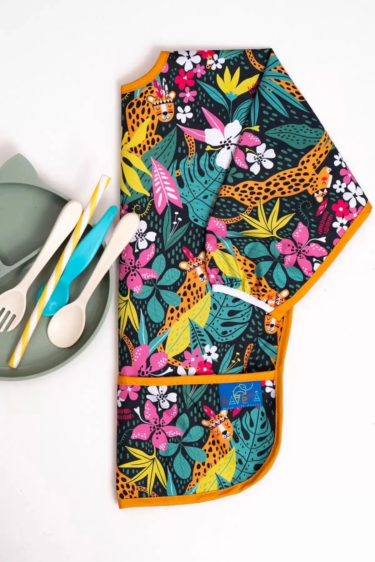 Sıvı Geçirmez 2’Li Set Kısa ve Uzun Kol Aktivite Mama Önlüğü (DREAM) 6-24 Ay