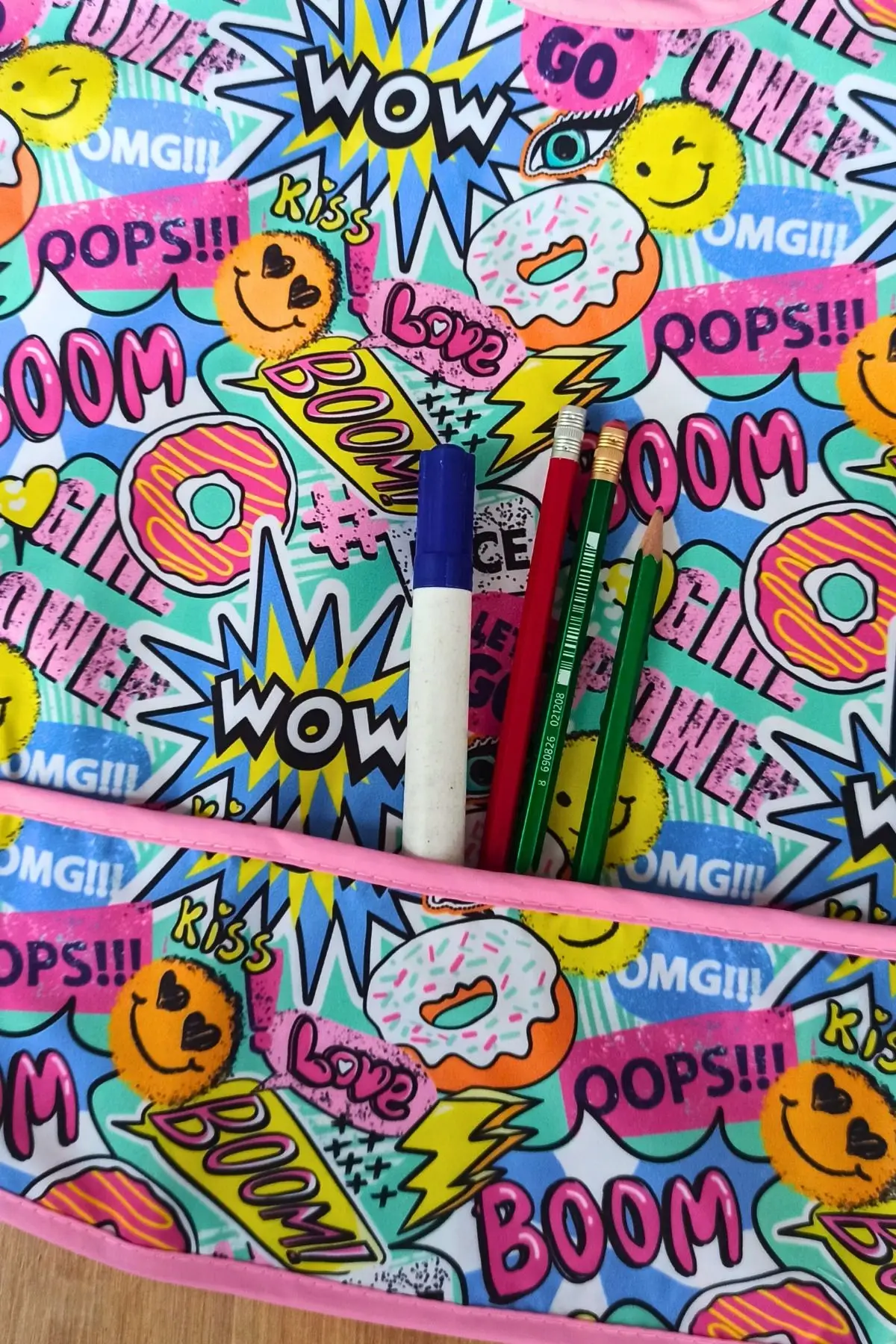 Sıvı Geçirmez Kolsuz 6-24 Ay 2li Aktivite ve Mama Önlüğü ( CARROT-BOOM )