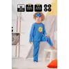 Heros Çanta Ve Maskeli Erkek Çocuk Pijama Takımı Koyu Mavi 4-7 Yaş