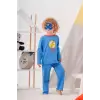 Heros Çanta Ve Maskeli Erkek Çocuk Pijama Takımı Koyu Mavi 4-7 Yaş