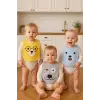 Bear Desenli 3lü Sıvı Geçirmez Bebek Mama Önlüğü 0-18 Ay