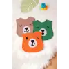 Bear Desenli 3lü Sıvı Geçirmez Bebek Mama Önlüğü 0-18 Ay