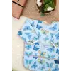 Butterfly Desenli Sıvı Geçirmez Unisex Aktivite ve Mama Önlüğü 6-24 Ay