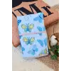 Butterfly Desenli Sıvı Geçirmez Unisex Aktivite ve Mama Önlüğü 6-24 Ay