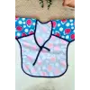 Çilek Desenli Sıvı Geçirmez Kız Aktivite ve Mama Önlüğü 6-24 Ay