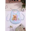 Ekose Mavi Bear Mummy Desenli Sıvı Geçirmez Armut Önlük