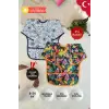 FLOWER ve DREAM Desenli 2li Paket Sıvı Geçirmez Kız Çocuk Aktivite ve Mama Önlüğü 6-24 Ay