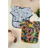 FLOWER ve DREAM Desenli 2li Paket Sıvı Geçirmez Kız Çocuk Aktivite ve Mama Önlüğü 6-24 Ay