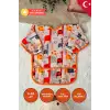 Graffe Desenli Sıvı Geçirmez Unisex Aktivite ve Mama Önlüğü 6-24 Ay