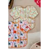 GRAFFE ve FOREST Desenli 2li Paket Sıvı Geçirmez Unisex Aktivite ve Mama Önlüğü 6-24 Ay