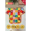 GRAFFE ve KARE AYILAR Desenli 2li Paket Sıvı Geçirmez Unisex Aktivite ve Mama Önlüğü 6-24 Ay
