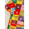 Kare Ayılar Desenli Sıvı Geçirmez Unisex Aktivite Ve Mama Önlüğü 6-24 Ay